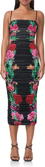 knee length dresses for ladies hazel-dress-chocolate-halo-dot – AFRM main image 1