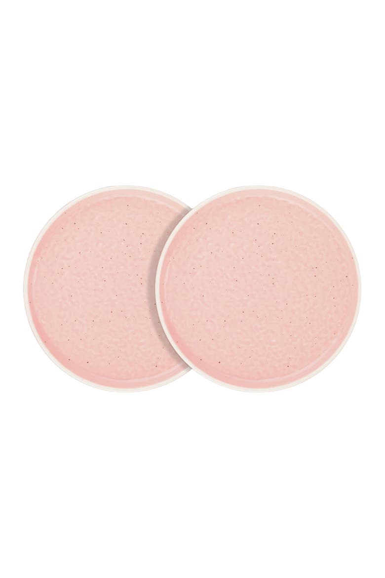 Elena Stoneware 4-Piece Salad Plate Set, Main, color, Pink