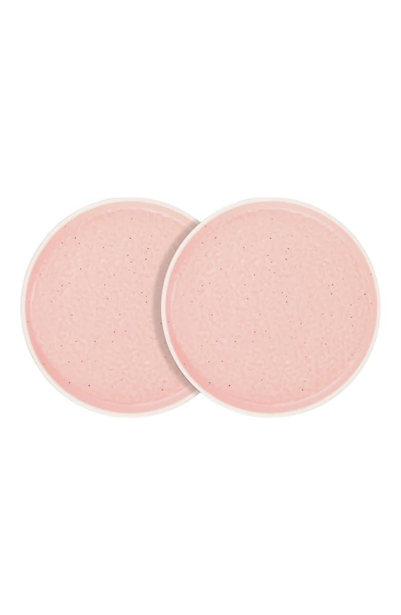 Stone Lain Elena Stoneware 4-Piece Dinner Plate Set, Main, color, Pink