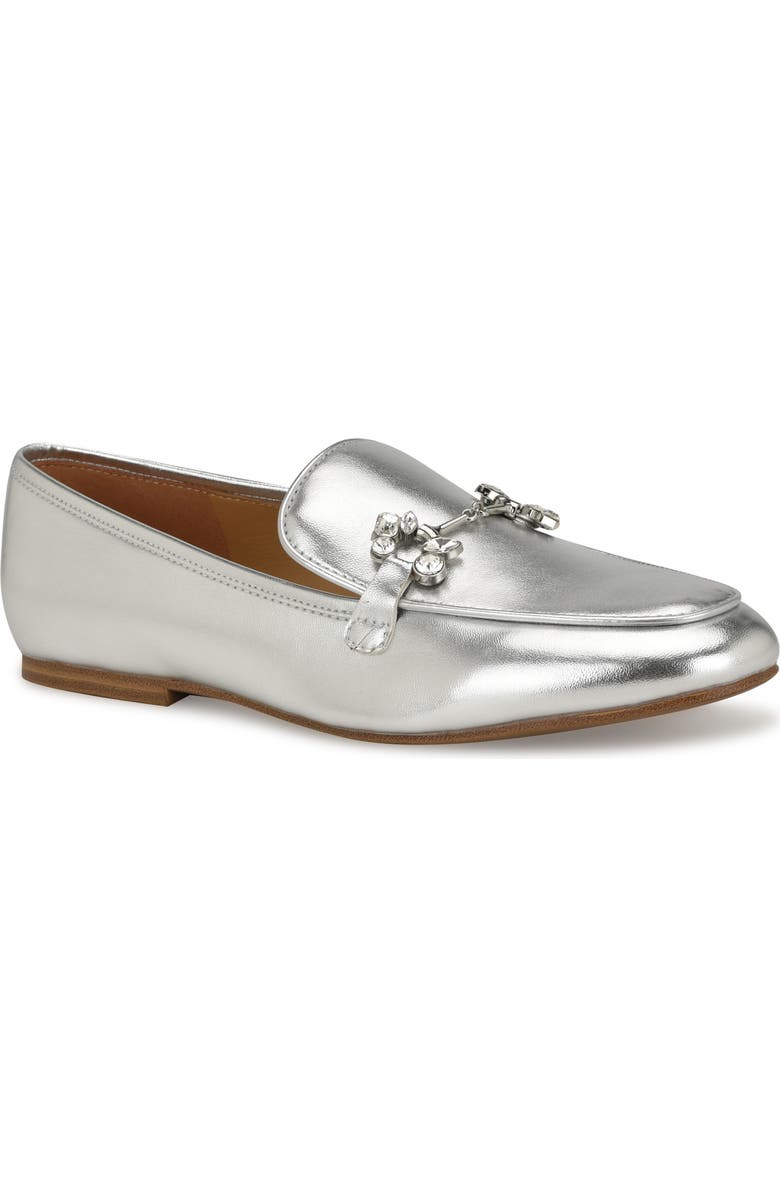 Nine West Bennit Bit Loafer, Main, color, Silver