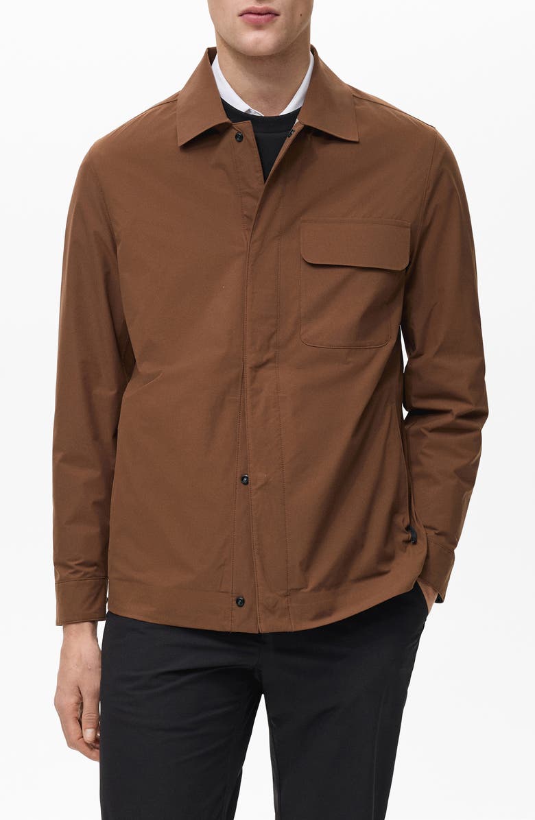 MANGO Water Repellent Shirt Jacket, Main, color,
