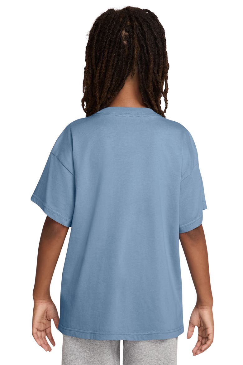 Kids' Sportswear Oval Logo Cotton Graphic T-Shirt, Alternate, color, WORK BLUE