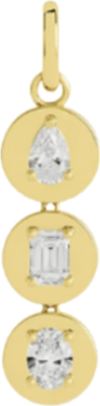 Everlee Disc Lab Diamond Pendant in 14K