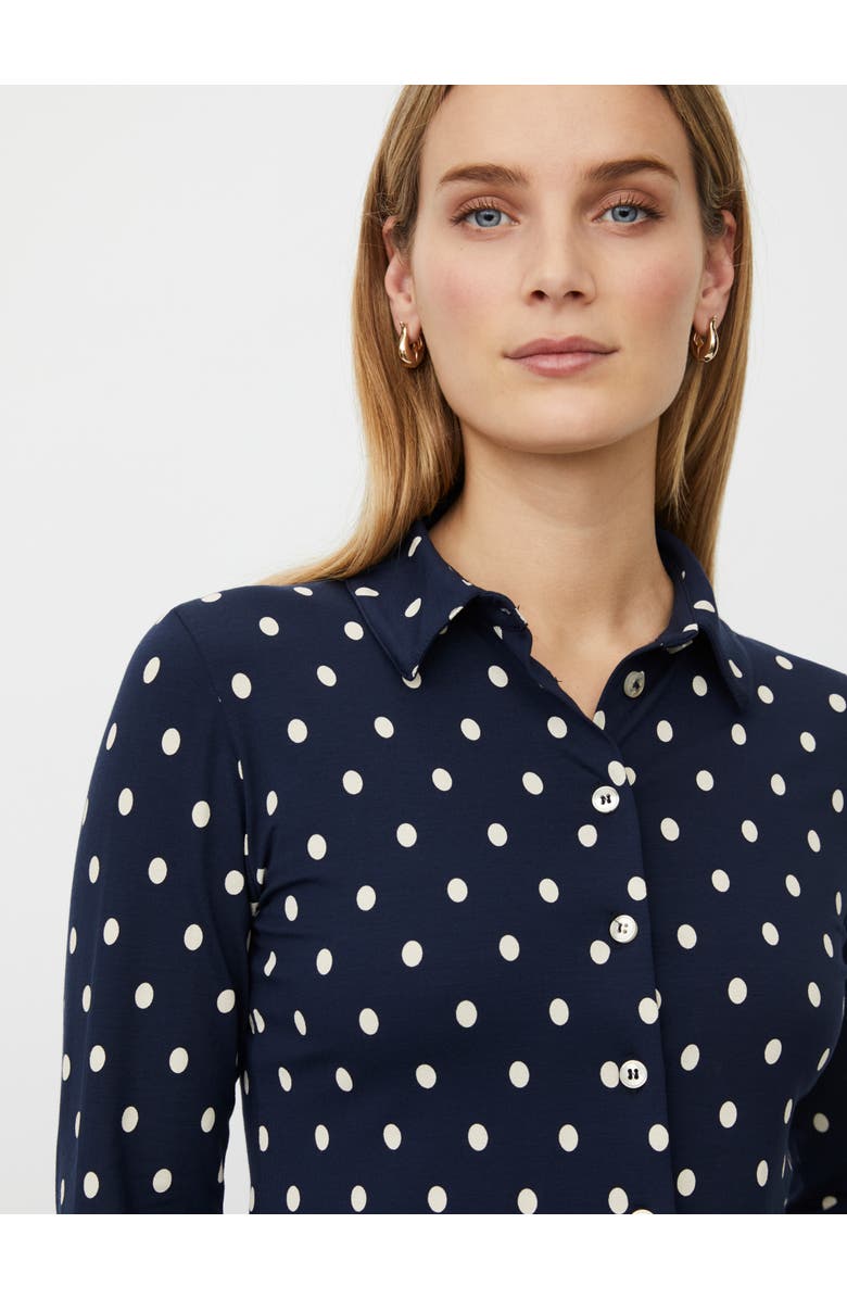 Masai Copenhagen MaIviona Polka Dot Shirt, Alternate, color, Navy Blazer