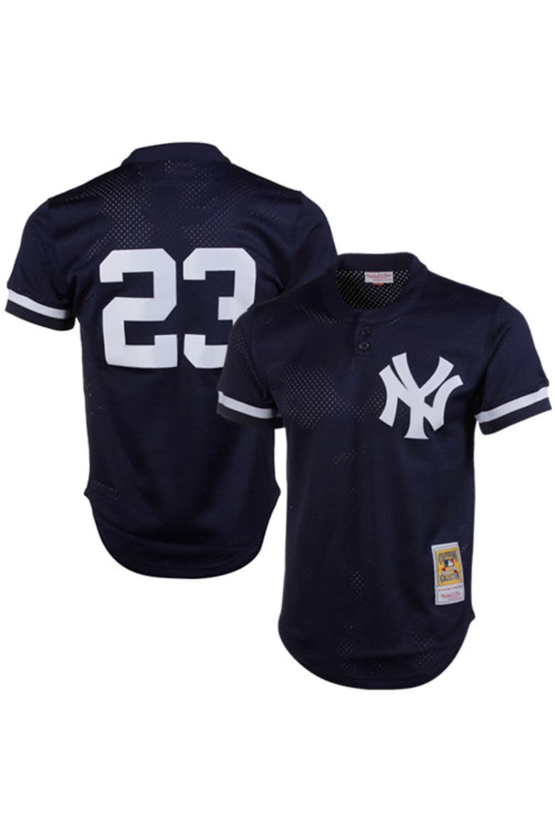 Men's Mitchell & Ness Don Mattingly Navy New York Yankees 1995 Authentic Cooperstown Collection Mesh Batting Practice Jersey, Main, color, Navy