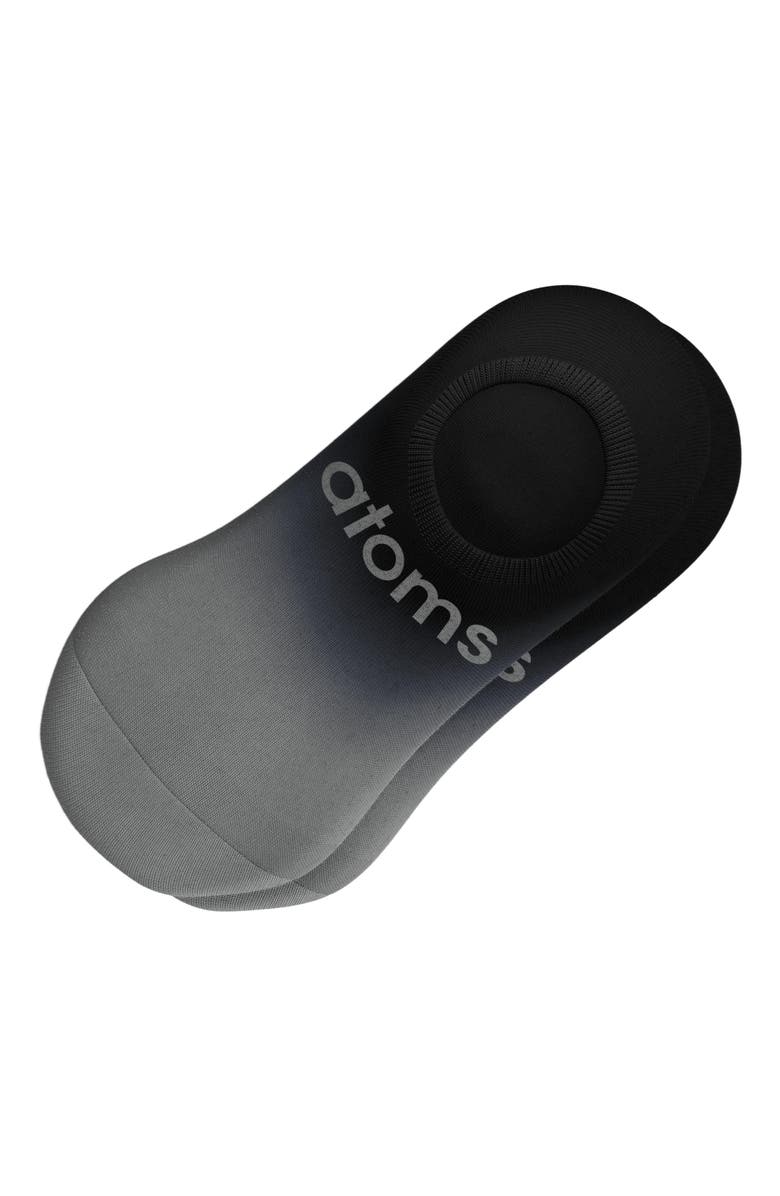 Atoms No-Show Socks, Main, color, Charcoal Gradient