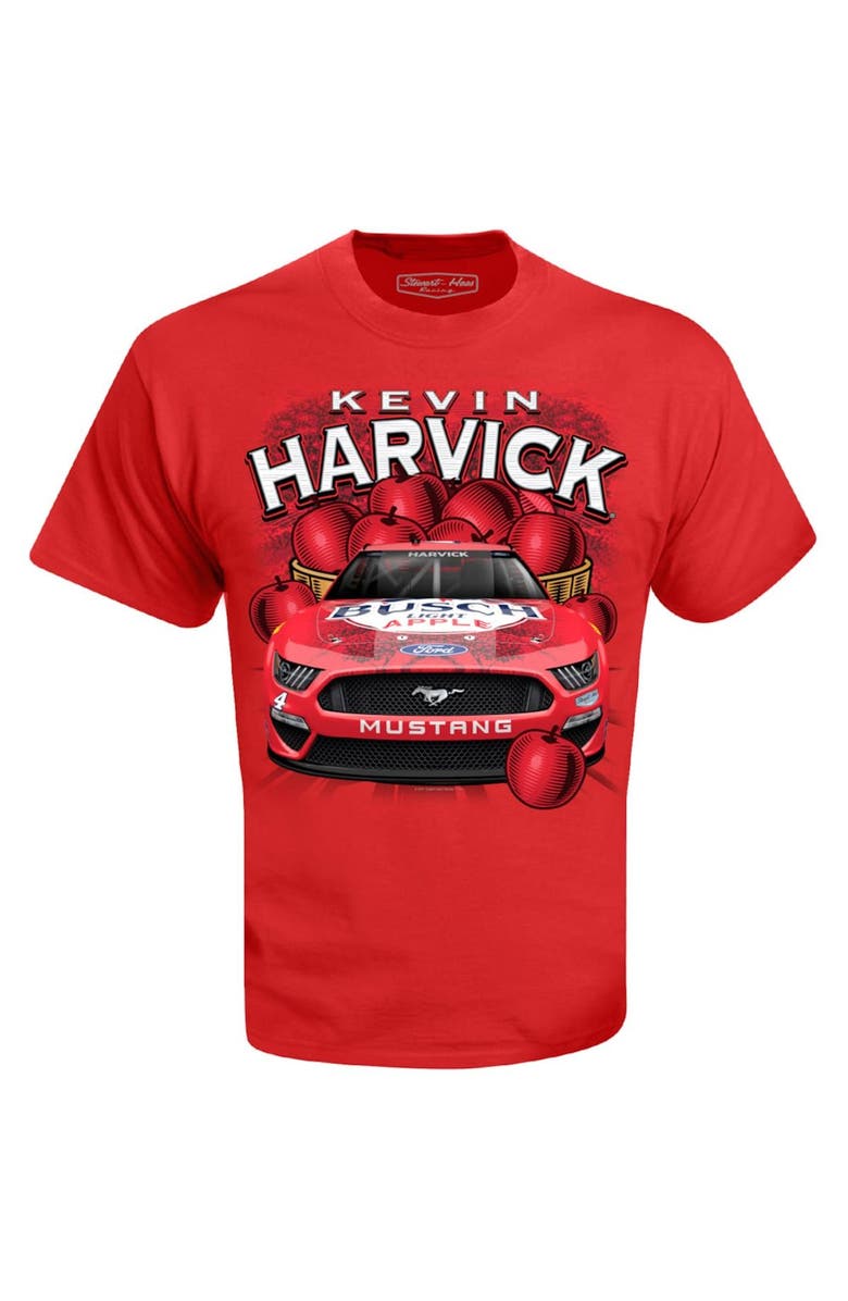 STEWART-HAAS RACING Men's Stewart-Haas Racing Team Collection Red Kevin Harvick Busch Light Apple 2-Spot T-Shirt, Alternate, color,
