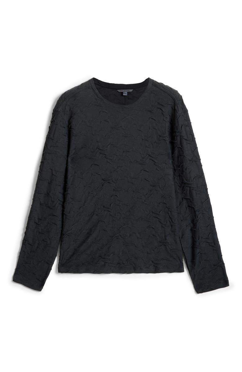 John Varvatos Cruzeiro Crinkle Texture Long Sleeve Cotton T-Shirt, Alternate, color,