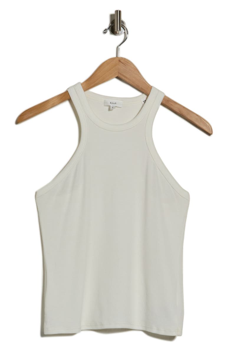 Dean Rib Racerback Tank, Alternate, color, IVORY