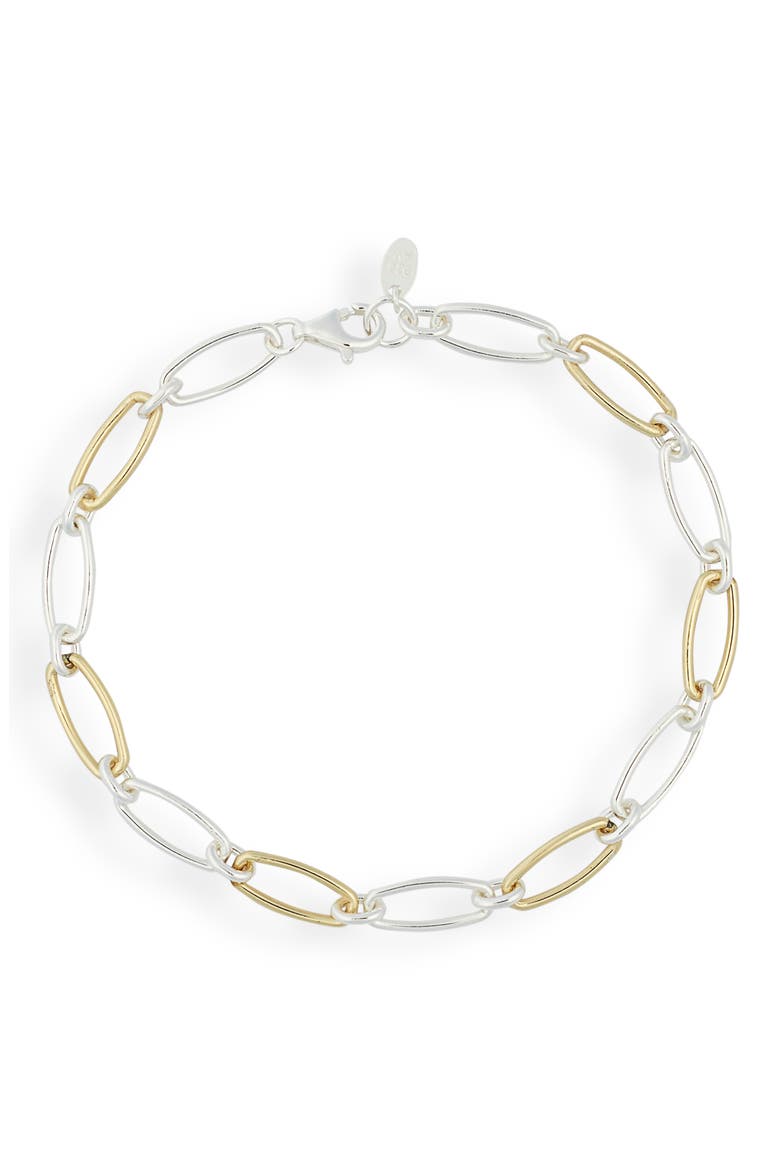 Two-Tone Chain Bracelet, Alternate, color, GOLD/ SILVER