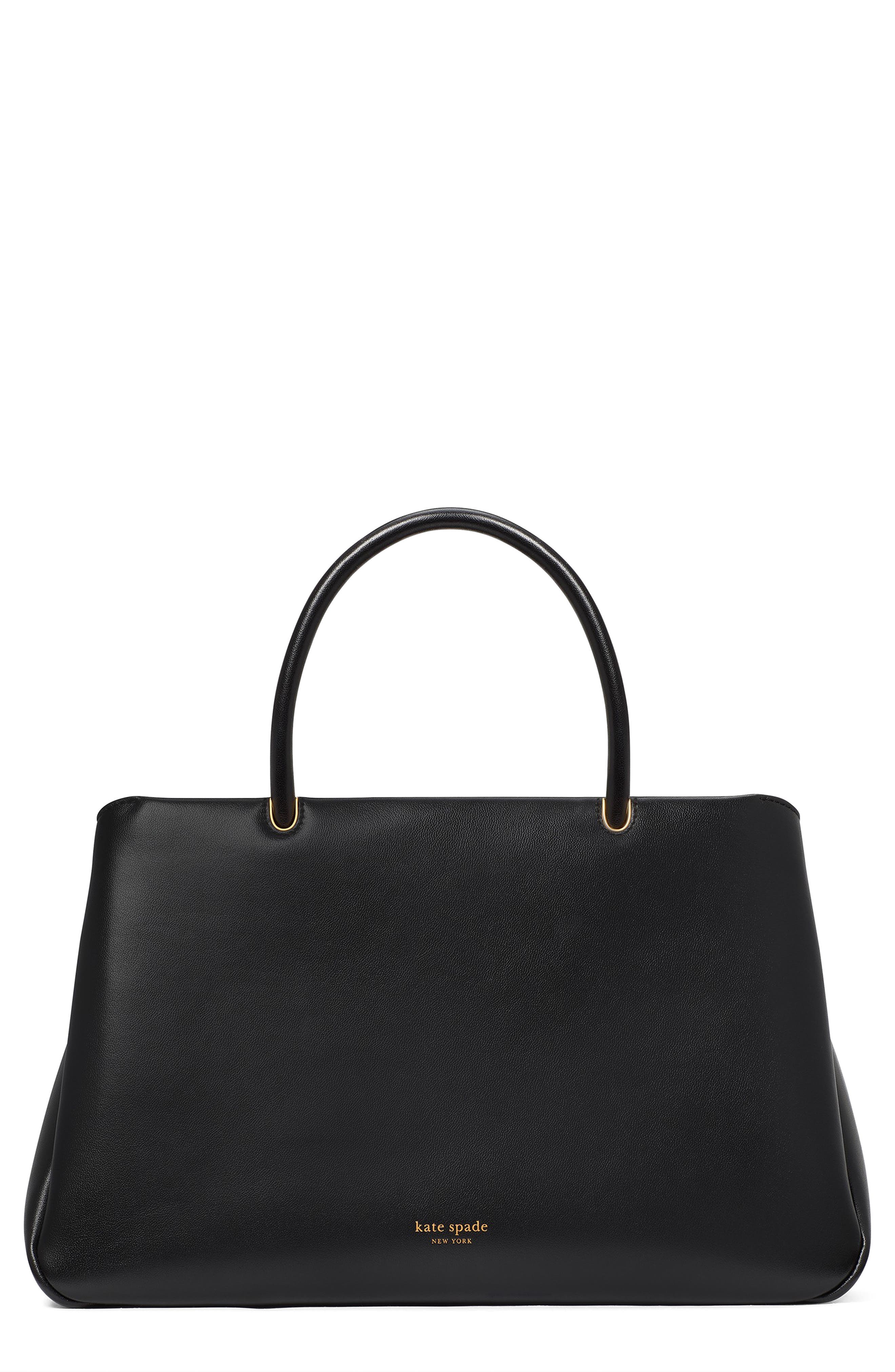 Kate Spade New York large grace fine grain leather satchel, Main, color, 