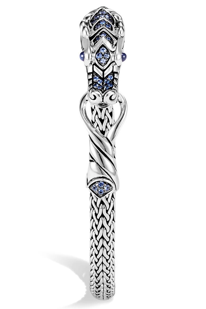 Legends Naga Station Bracelet, Alternate, color, SILVER/ BLUE SAPPHIRE