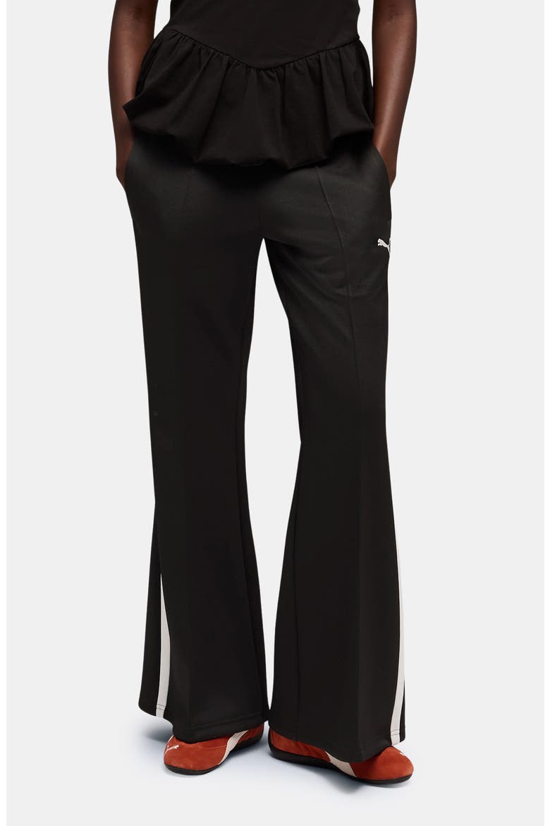 T7 Relaxed Flare Track Pants, Main, color, PUMA BLACK