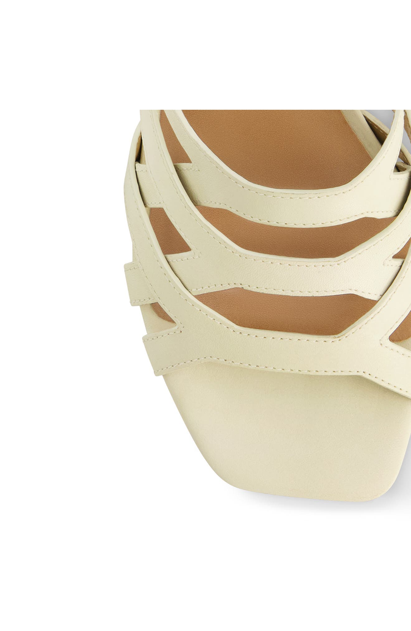 Bernardo Jacin Low Block Heel Sandal, Alternate, color, Eggshell Antique Calf