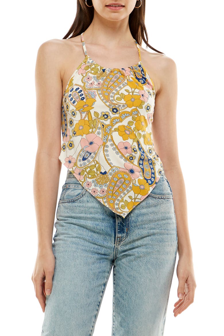 Rosetta Floral Halter Top, Main, color, VINTAGE PAISLEY
