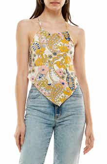 WAYF Rosetta Floral Halter Top
