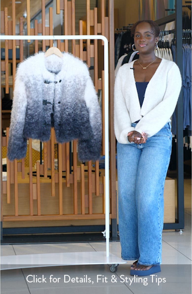 Ombré Faux Fur Jacket, sales video thumbnail