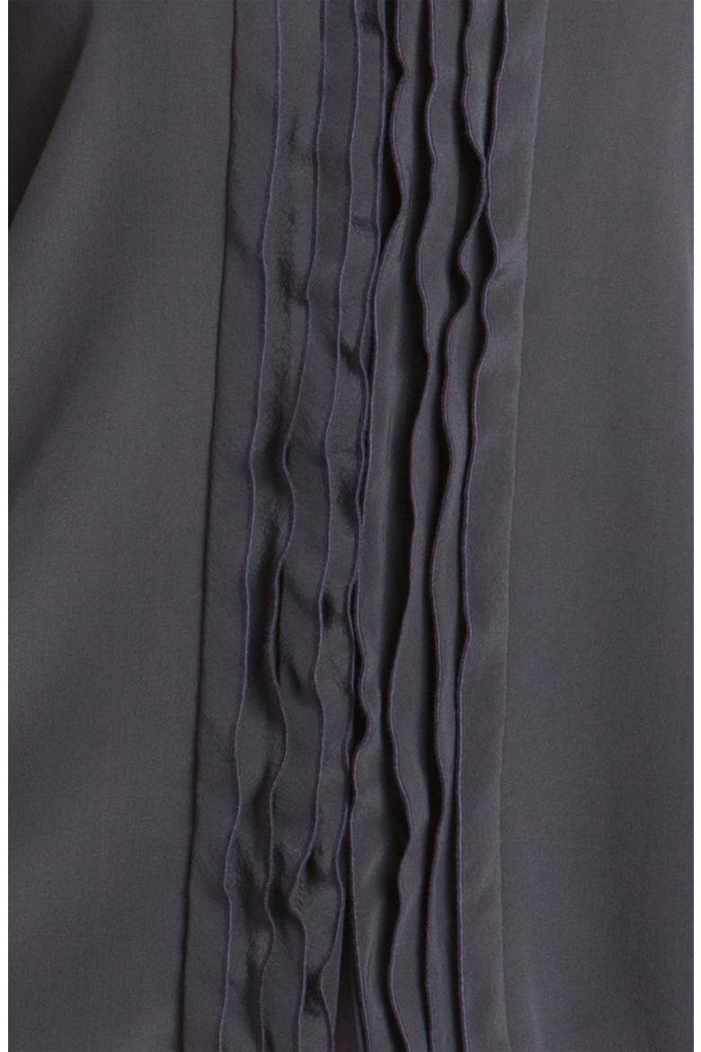 'Novita' Ruffle Silk Blouse, Alternate, color, GREY STONEHEDGE