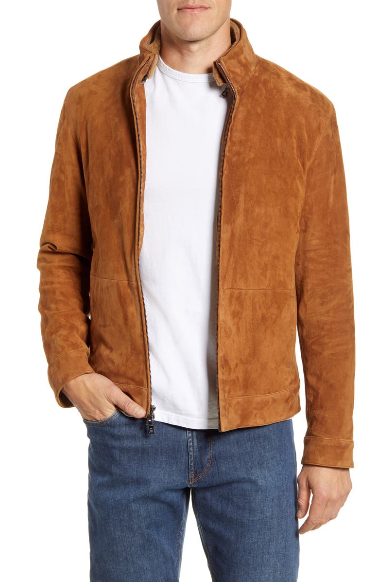 Peter Millar Vanoise Stretch Suede Jacket, Main, color,