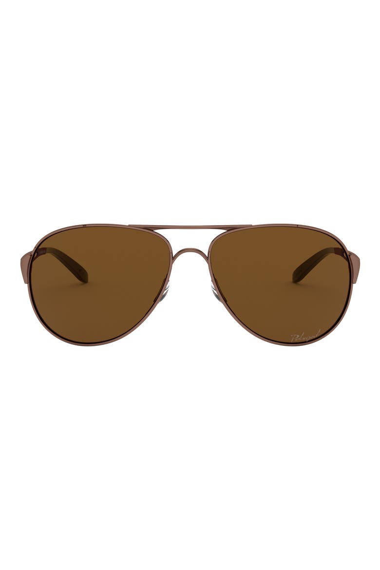 60mm Aviator Sunglasses, Main, color, BROWN