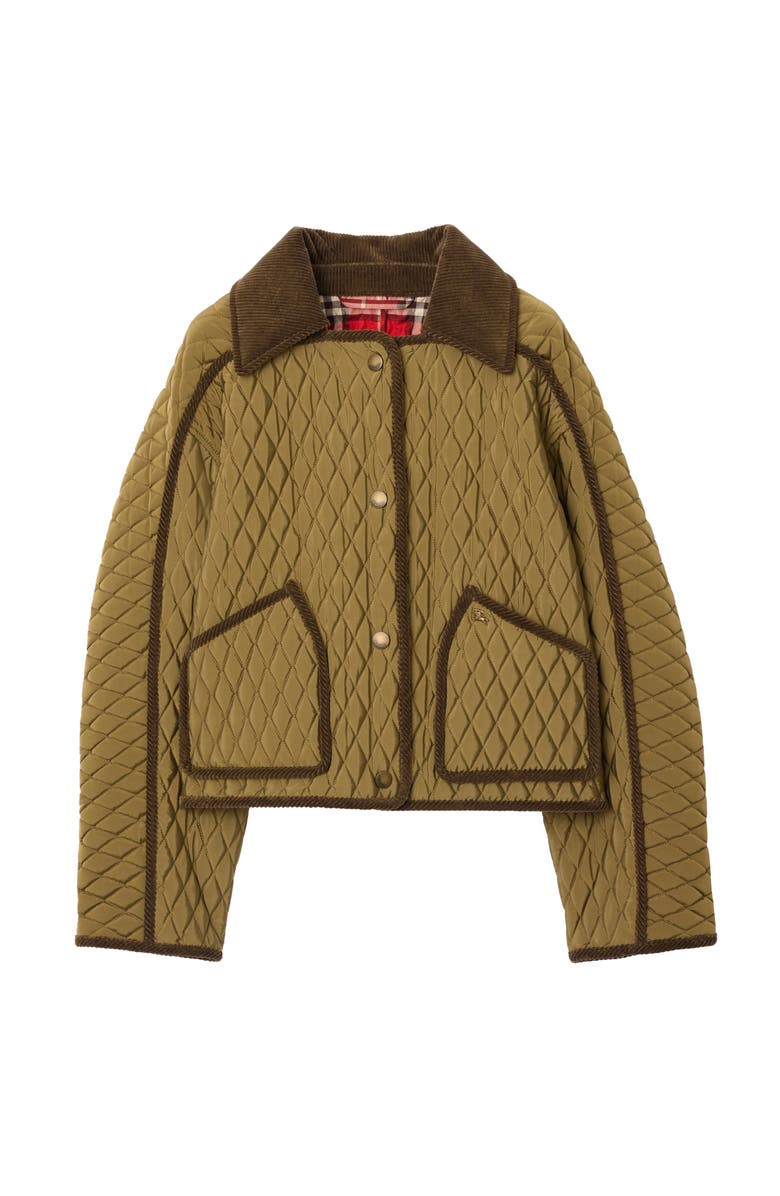 Burberry Cropped Quilted Nylon Floriston Jacket, Main, color,
