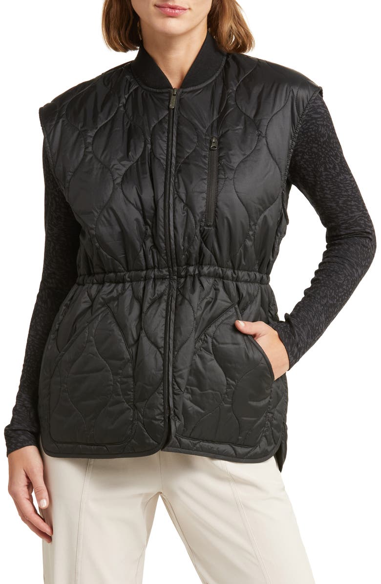 Zella Quilted Insulated Vest, Alternate, color,
