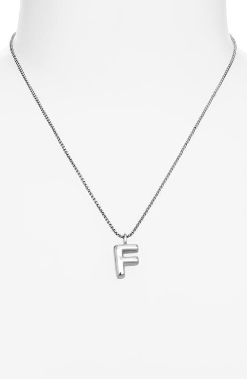 Open Edit Waterproof Bubble Initial Pendant Necklace