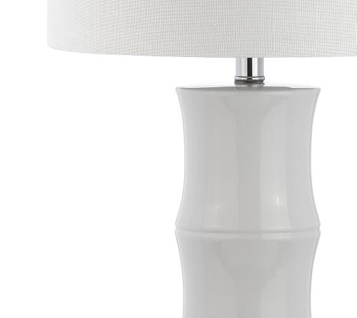 Jonathan Y Tiki 26.5" Ceramic Led Table Lamp In White