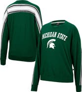 COLOSSEUM Women's Colosseum Heathered Green Michigan State Spartans Team Oversized Pullover Sweatshirt