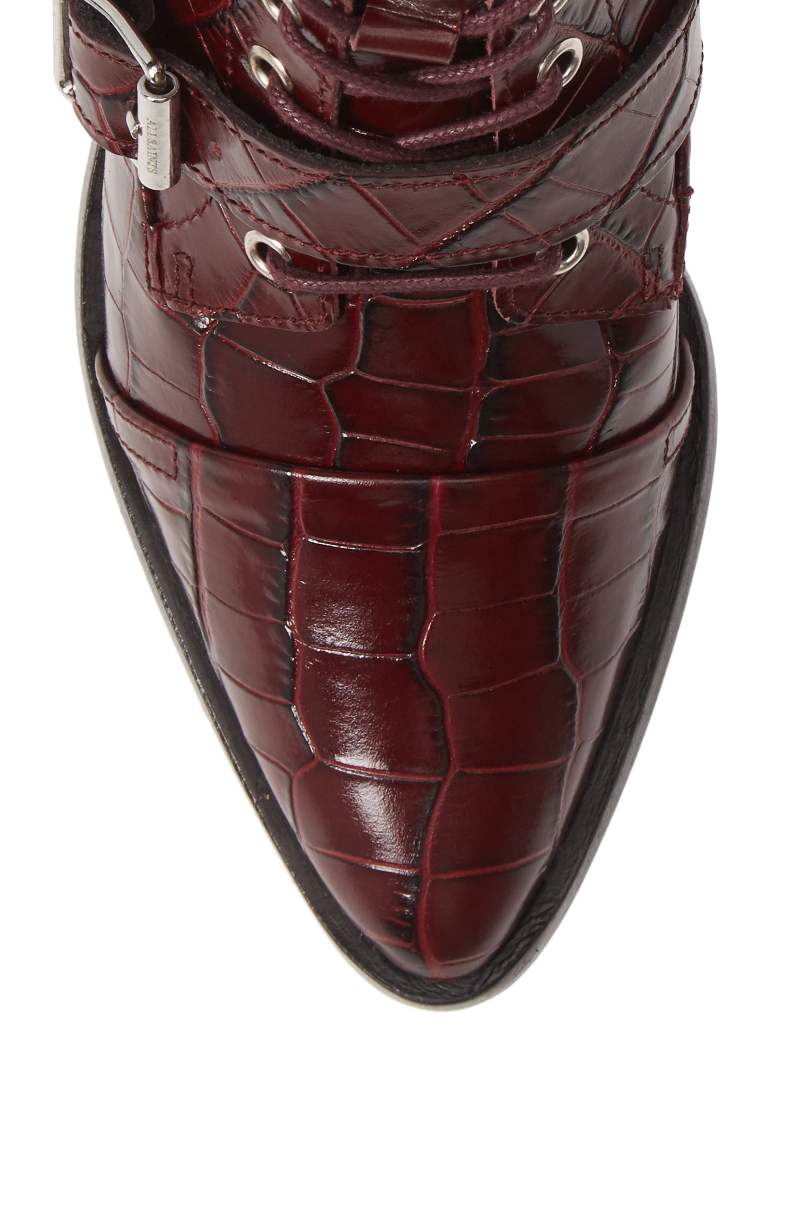 Katy Boot, Alternate, color, BERRY CROC LEATHER