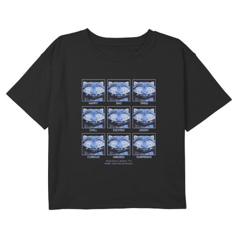 Girl's Kpop Demon Hunters The Moods of Derpy  Graphic T-Shirt