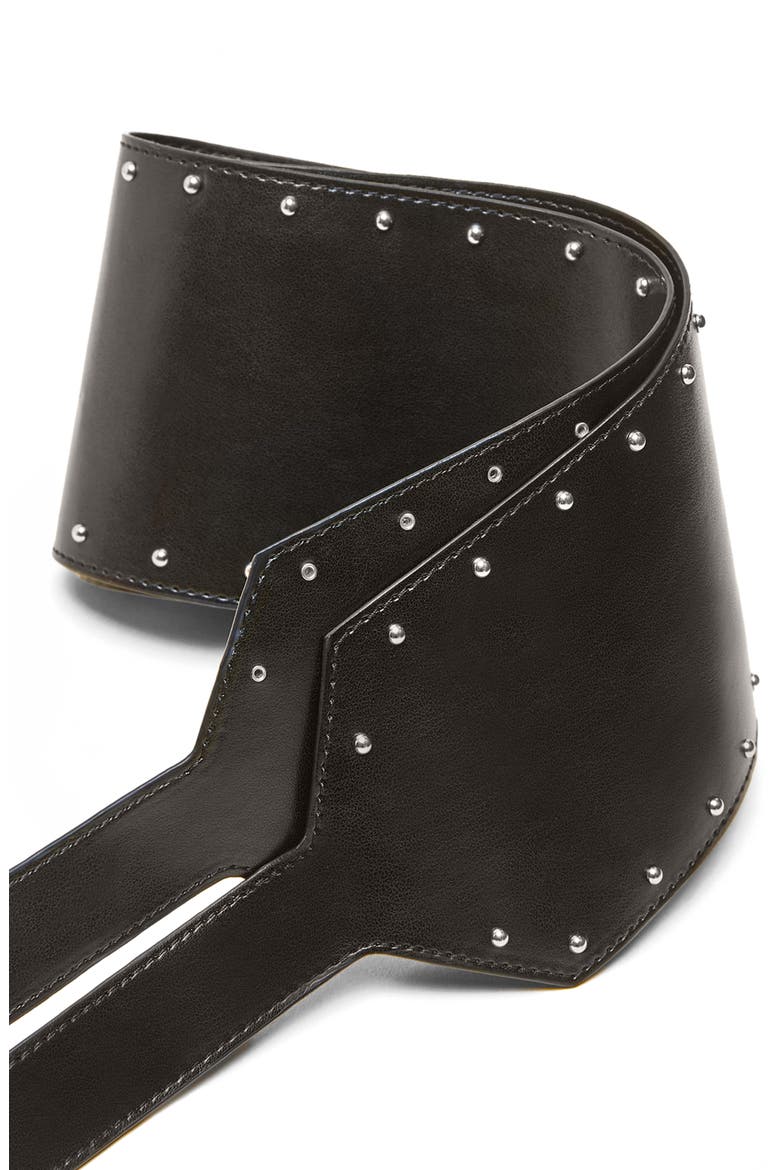 Wide Studded Wrap Belt, Alternate, color, BLACK