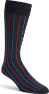 Nordstrom Vertical Stripe Cotton Blend Dress Socks