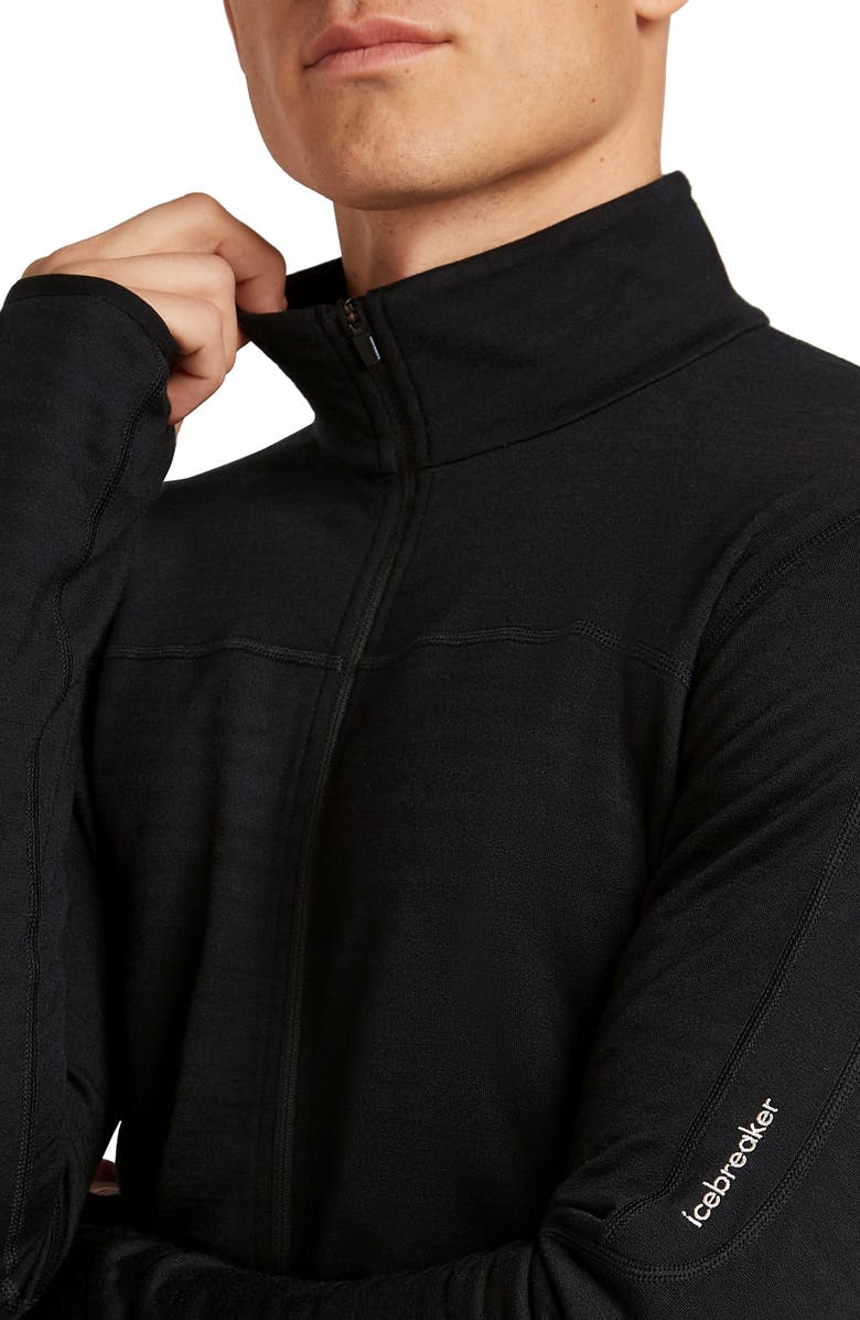 Icebreaker 300 Descender Full Zip Jacket, Alternate, color, Black