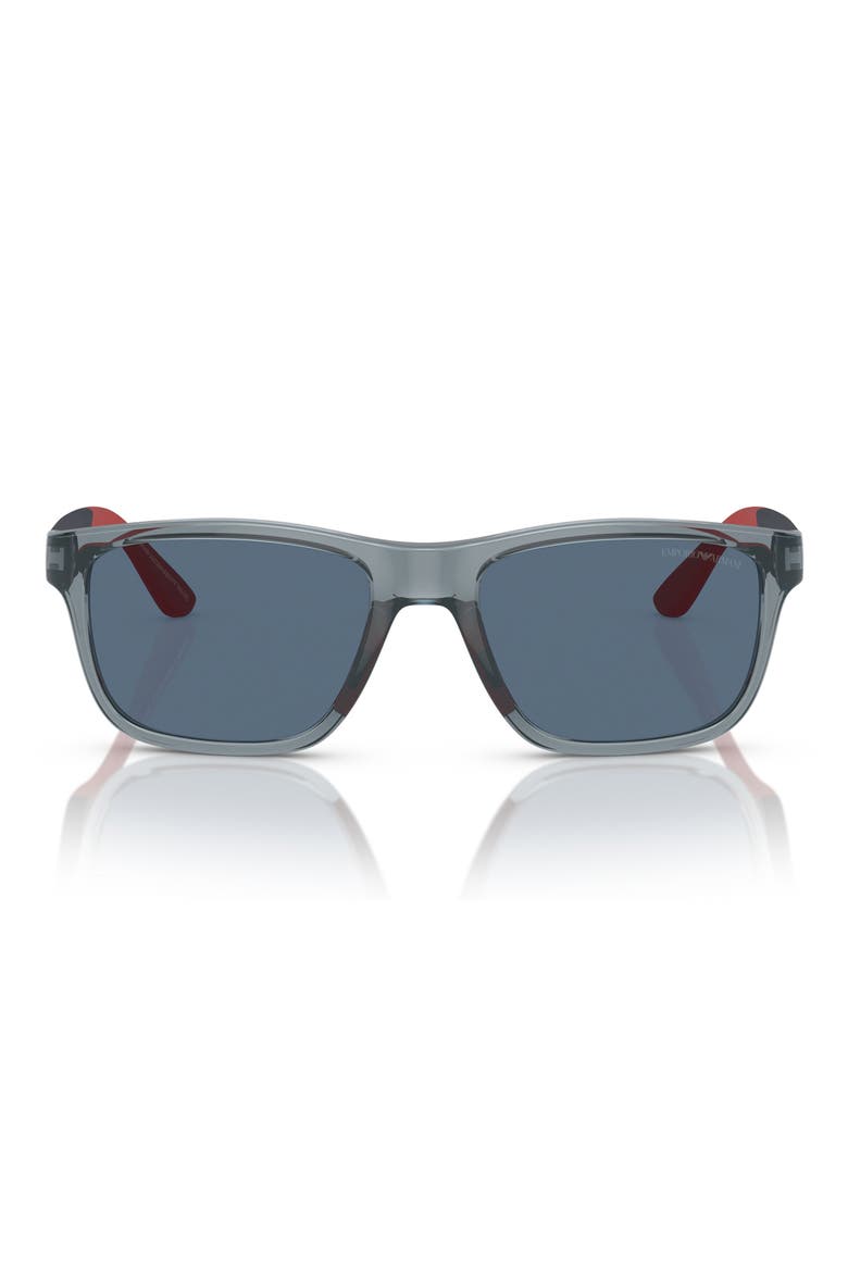 48mm Pillow Sunglasses, Main, color, SHINY BLUE / DARK BLUE