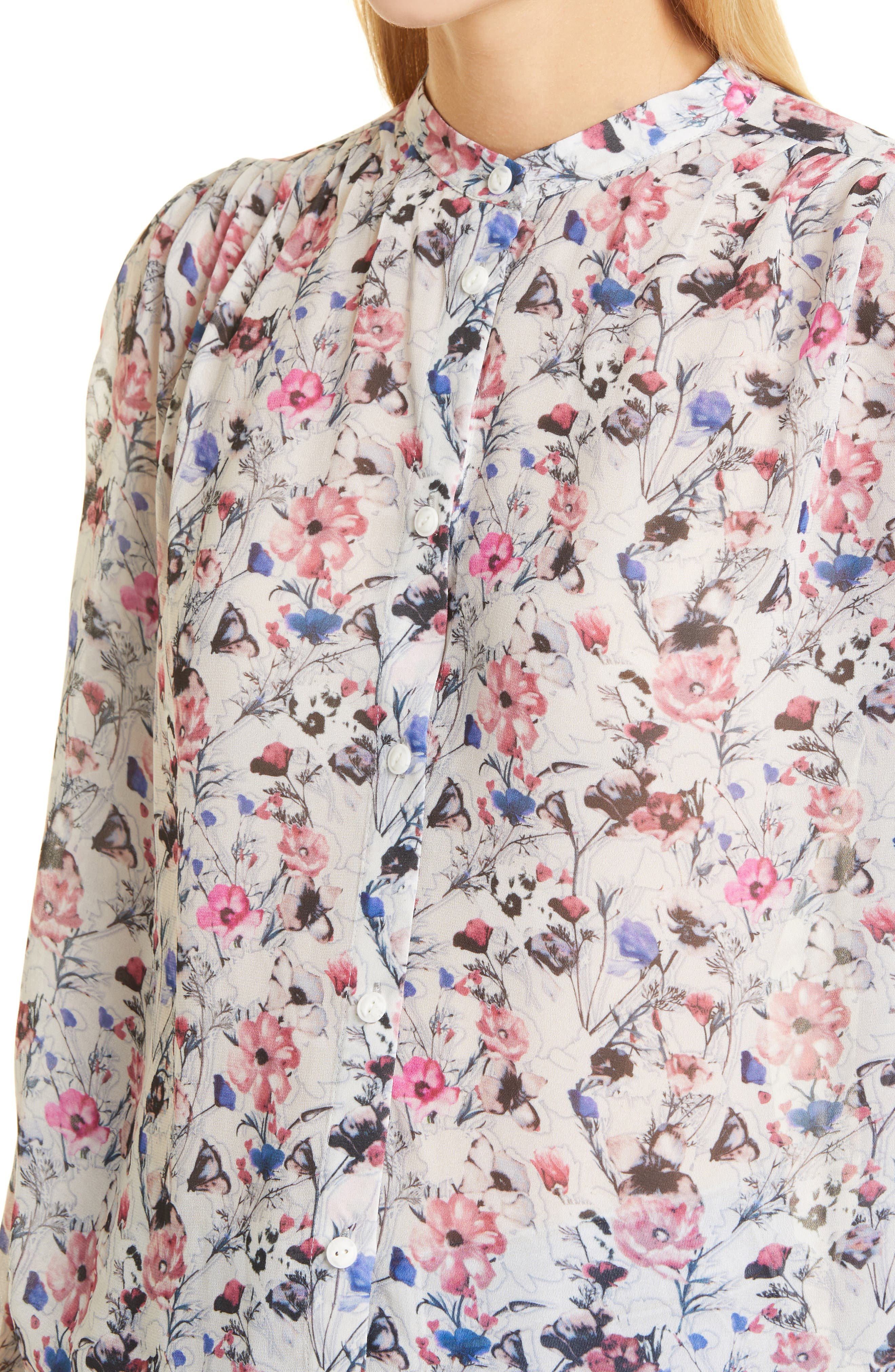 rag & bone Sabrina Floral High-Low Shirt (Women) | Nordstromrack
