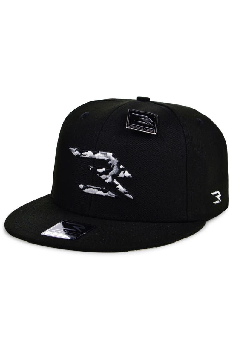 Men's 3BRAND by Russell Wilson Black/Camo Fashion Fitted Hat, Alternate, color, Black