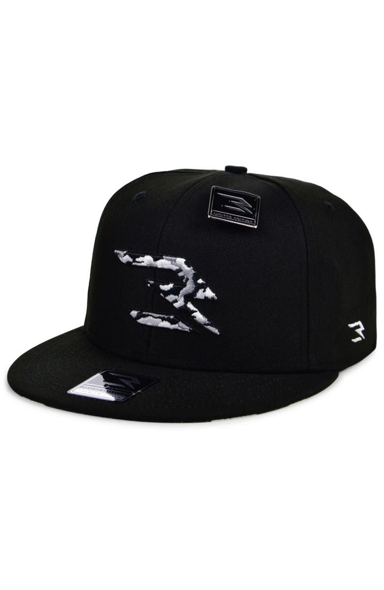 3BRAND BY RUSSELL WILSON Men's 3BRAND by Russell Wilson Black/Camo Fashion Fitted Hat, Alternate, color, Black