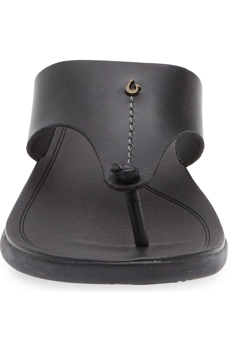 OluKai Ho'opio Mele Flip Flop, Alternate, color, Black / Black