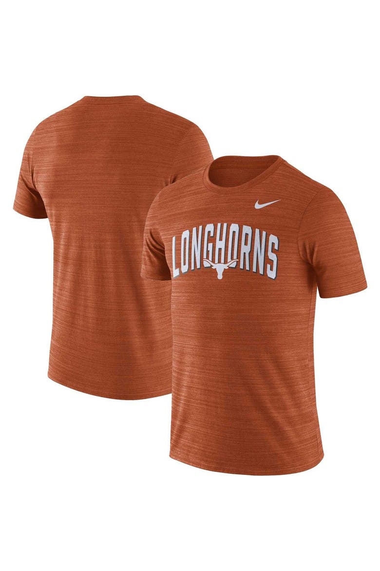 Men's Nike Texas Orange Texas Longhorns 2022 Game Day Sideline Velocity Performance T-Shirt, Main, color, Burnt Orange