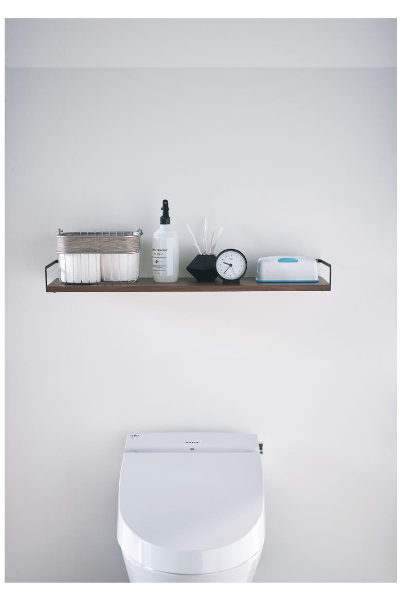 Tower Wood Shelf, Alternate, color, BLACK
