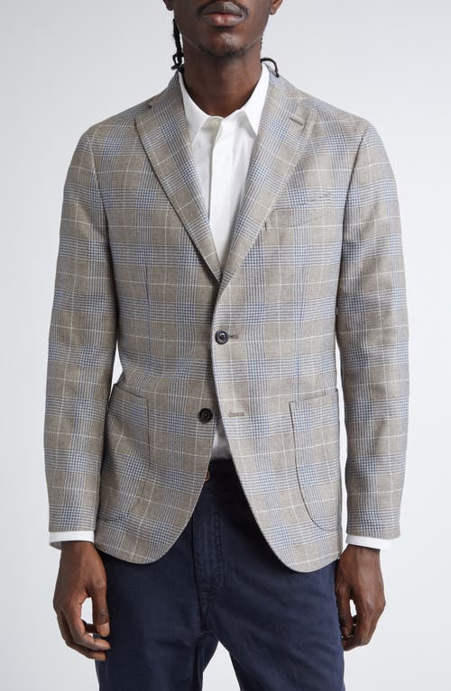 Boglioli Men's Prince Of Wales Window Pane Jacket In 491 Grey/blue