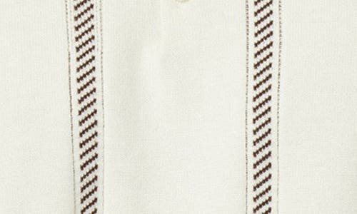 Ben Sherman Men's Regular-fit Stripe Jacquard Polo Shirt In Ivory
