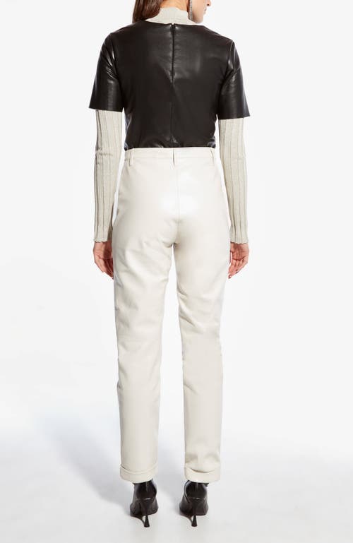 As By Df Denise Recycled Leather Trouser In White