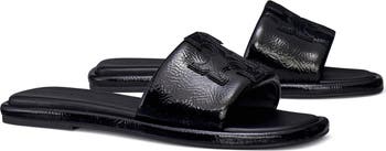 Double-T Leather Sport Slide Sandal
