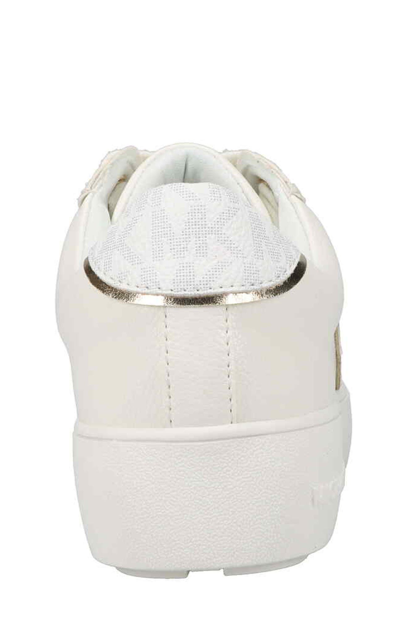 MICHAEL Michael Kors Kids
 Jordana Poppy Platform Sneaker, Alternate, color, White/ Gold
