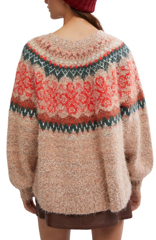 FREE PEOPLE FREE PEOPLE FESTIVE FROST FAIR ISLE SWEATER 