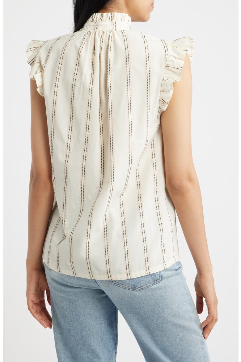 Ronda Ruffle Sleeve Top, Alternate, color, CREAM