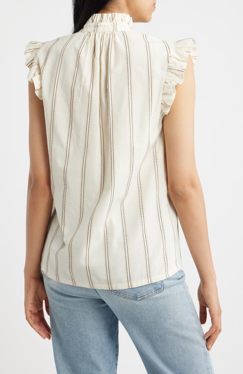 KUT from the Kloth Ronda Ruffle Sleeve Top, Alternate, color, Cream