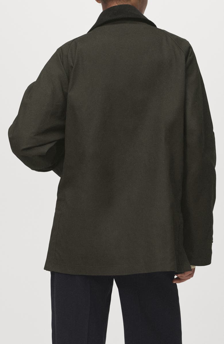 MANGO Cotton Barn Jacket, Alternate, color, Khaki Green